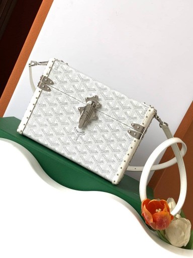 Goyard Kassette Trunk Bag Weiß