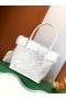 Goyard Κουνέλι Γούνα Mini Tote Τσάντα Λευκή