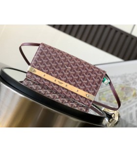 Goyard Monte-Carlo PM Clutch Βουργουνδίας