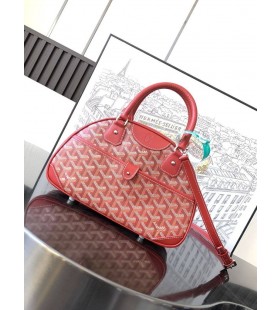 Goyard Vintage Μπόουλινγκ Τσάντα Κόκκινη